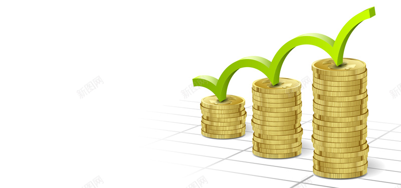 金融金币商务投资psd设计背景_新图网 https://ixintu.com 业绩提升 海报banner 科技 科幻 商务 金融金币商务投资 堆积金币