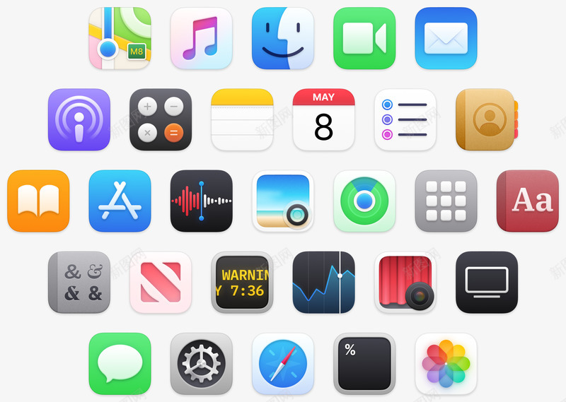 29 replacement icons for macOS图标png免抠素材_新图网 https://ixintu.com 图标