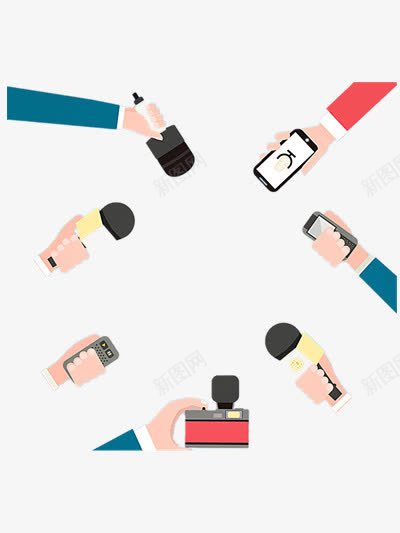 媒体新闻矢量图png免抠素材_新图网 https://ixintu.com 手机 话题 图案