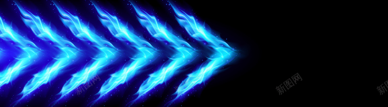 蓝色火焰箭头banner背景jpg设计背景_新图网 https://ixintu.com 海报banner 商务 科幻 科技 箭头