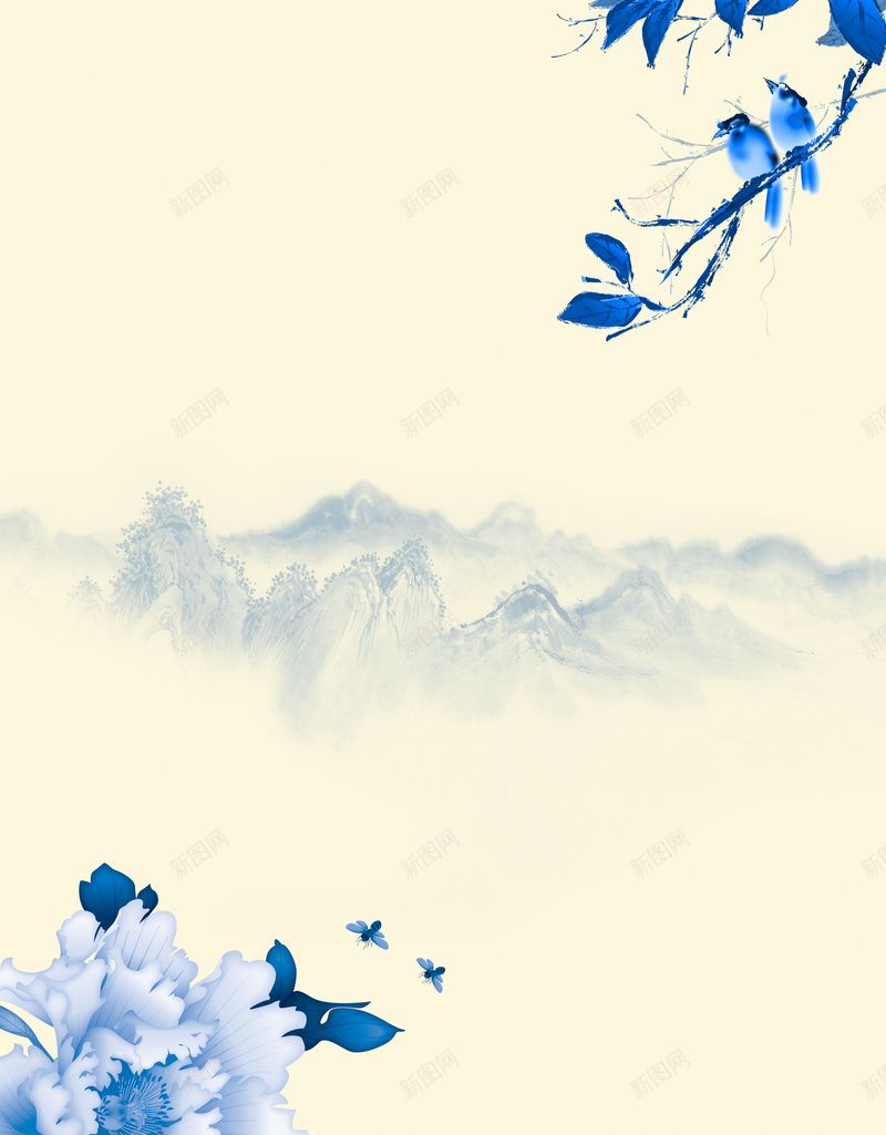 中国风水墨画牡丹海报背景模板psd设计背景_新图网 https://ixintu.com 中国风 水墨画 牡丹 海报背景模板 鸟 山川 国画 海报背景 中国背景 海报模板