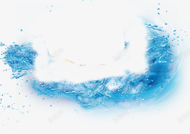 水水特效蓝色淘宝素材psd免抠素材_新图网 https://ixintu.com 水水特效蓝色淘宝素材