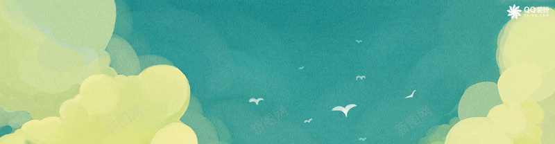 卡通手绘画海报banner背景psd设计背景_新图网 https://ixintu.com 海报banner 云彩 卡通 手绘 童趣