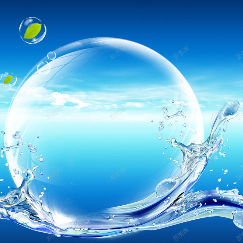 水波主图psd设计背景_新图网 https://ixintu.com 蓝色 水波 主图 科技 科幻 商务