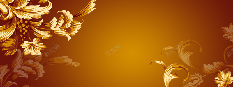 中国风花纹背景bannerpsd设计背景_新图网 https://ixintu.com 中国风 花纹 背景 banner 海报banner 金褐色 其他