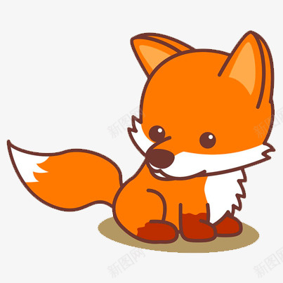 望着尾巴的狐狸png免抠素材_新图网 https://ixintu.com 卡通 动物 尾巴 狐狸