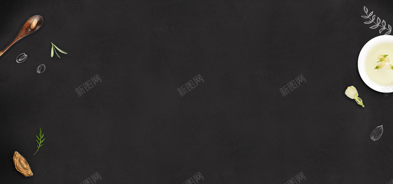 黑色背景刀叉美食bannerjpg设计背景_新图网 https://ixintu.com anner 黑色背景 刀叉 美食 花卉 banner 盘子 简约 简洁