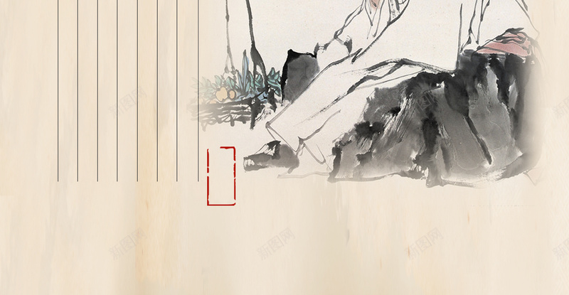 中医背景jpg设计背景_新图网 https://ixintu.com 中医 古人 中草药 中国风白色