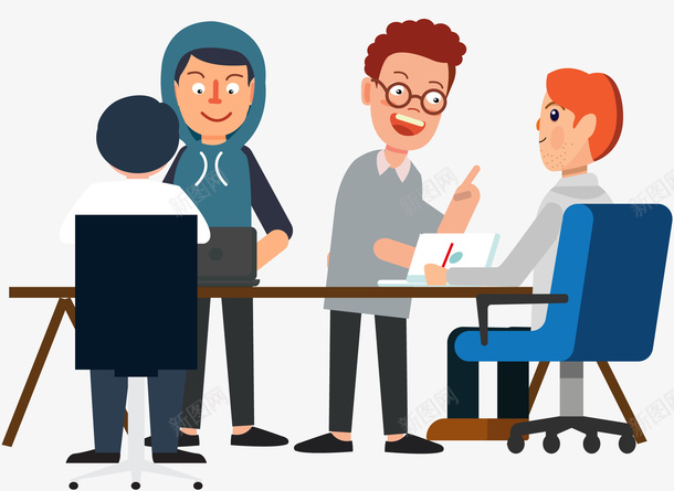 矢量商务办公插画ai免抠素材_新图网 https://ixintu.com 矢量图 装饰图案 商务办公 工作 手绘插画 矢量商务办公