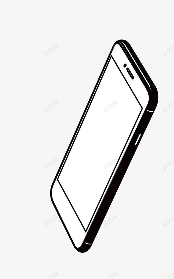 矢量卡通手绘立体手机线描png免抠素材_新图网 https://ixintu.com 矢量 卡通手绘 线型手机 手机线描 手机描边 图案图标