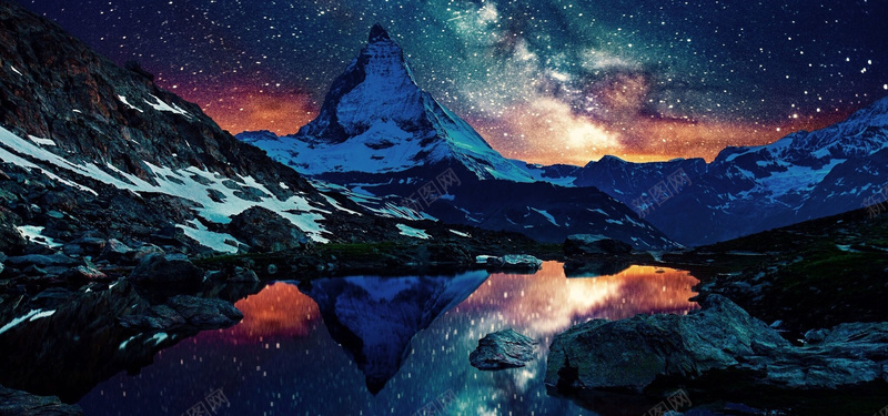 山水夜景淘宝海报背景bannerjpg设计背景_新图网 https://ixintu.com 山 水 夜景 星空 雪峰 海报banner 星云 星海 星际 摄影 风景