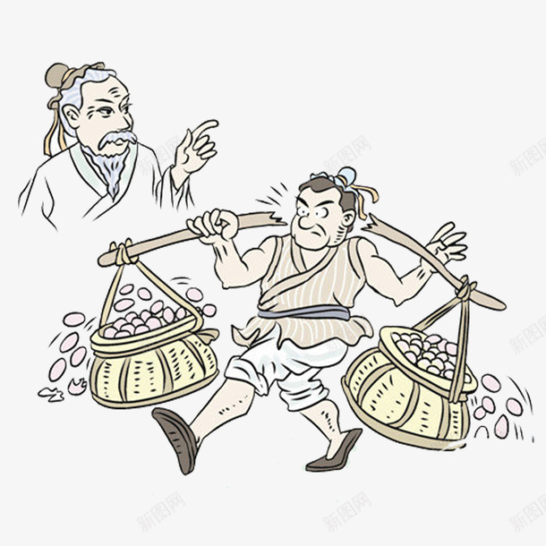 手绘集市中国古代民风民俗国潮风png免抠素材_新图网 https://ixintu.com 手绘 集市 中国古代民风民俗 国潮风
