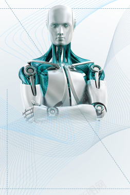 机器人人工智能数码产品海报背景素材背景