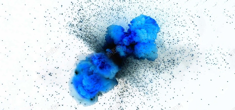 创意蓝色爆炸烟雾设计高清图片背景