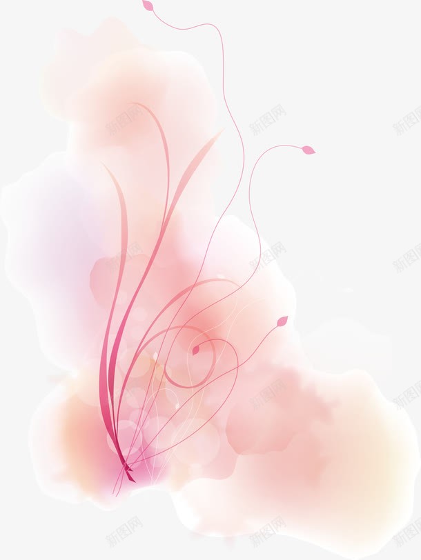 粉色水彩水晕效果png免抠素材_新图网 https://ixintu.com 水彩晕染背景素材 水彩 水粉 晕染效果 绿色背景 粉色水彩水晕效果