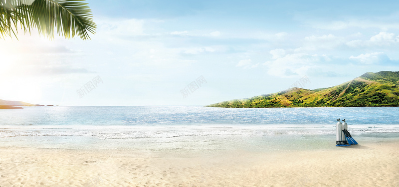 夏日海边背景图psd设计背景_新图网 https://ixintu.com 夏日 海边 海浪 椰树 激情 海报banner 狂欢
