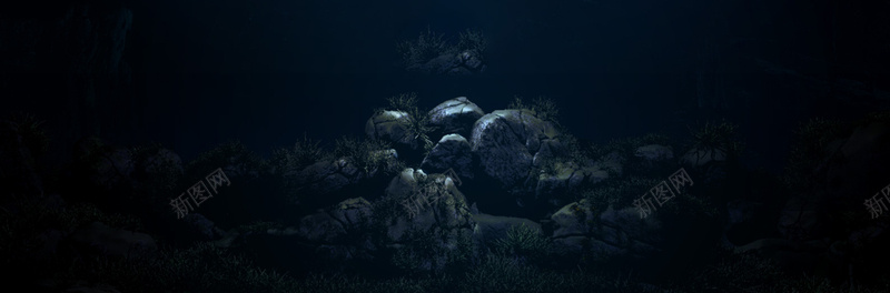 化妆品背景jpg设计背景_新图网 https://ixintu.com 海报banner 化妆品 深海 石头 蓝色 大气
