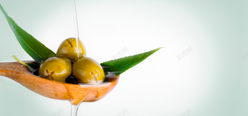 橄榄背景图jpg设计背景_新图网 https://ixintu.com 橄榄 罐头 勺子 绿色 植物 海报banner 摄影 风景