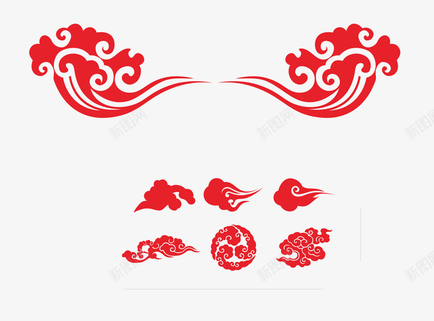 云纹复古云纹红色云纹吉祥云png免抠素材_新图网 https://ixintu.com 云纹 红色过年云纹 复古云纹 红色云纹 吉祥云