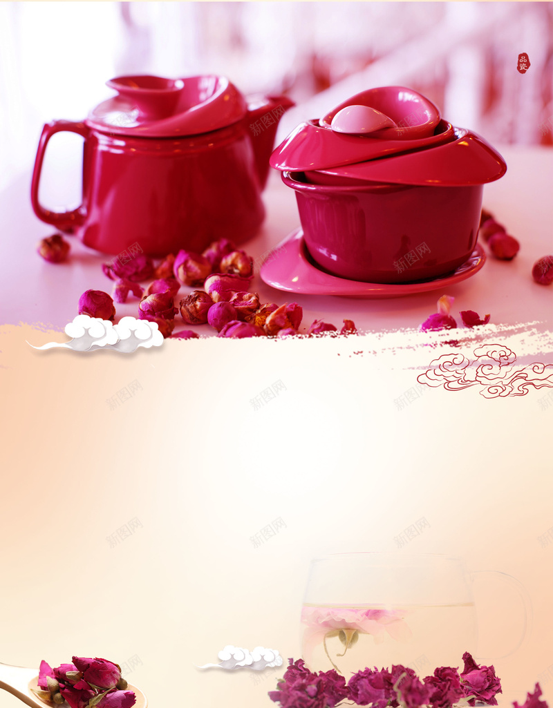 花茶促销广告宣传海报背景素材psd设计背景_新图网 https://ixintu.com 花茶促销 花茶宣传 花茶海报 中药茶 花草茶 美容茶 茶叶 养生茶 促销模板 广告设计 海报背景 温暖