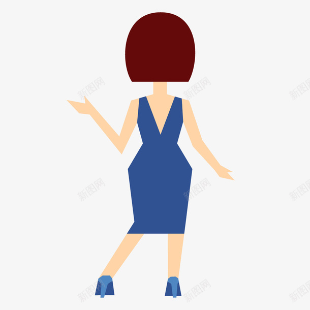 女孩背影PNG下载ai免抠素材_新图网 https://ixintu.com 女孩 背影 卡通人物 人物介绍 矢量人物 人物插画