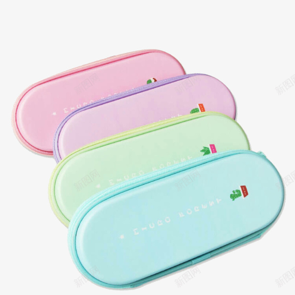 四种颜色的四个笔盒png免抠素材_新图网 https://ixintu.com 产品实物 盒子 文具 四个