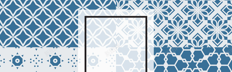 窗花背景psd设计背景_新图网 https://ixintu.com anner 墨蓝色 窗花 纹理 花纹 banner 海报banner 质感