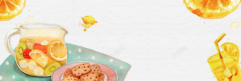 清新文艺水果柠檬茶水果茶淘宝bannerpsd设计背景_新图网 https://ixintu.com 柠檬茶 水果茶 文艺 水果 清新 淘宝 banner 手绘