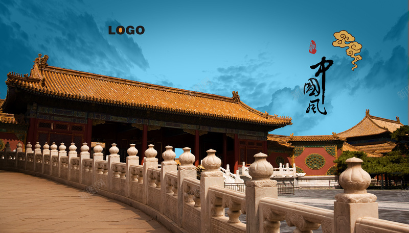 故宫建筑素材背景模板jpg设计背景_新图网 https://ixintu.com 中国风 古典 建筑 故宫 海报 PSD