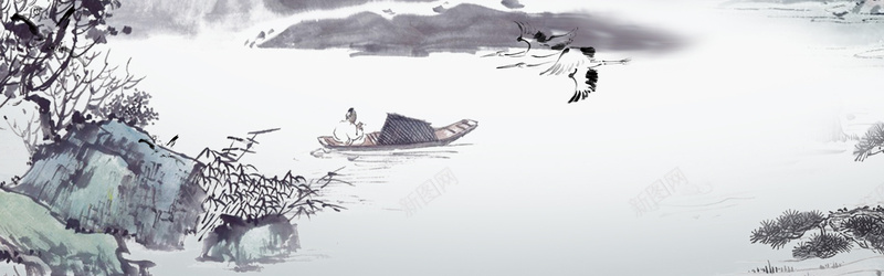 手绘水墨海报背景jpg设计背景_新图网 https://ixintu.com 中式 舞台 背景 banner 淘宝背景 背景素材 中式山水 花鸟 素雅 海报背景 海报banner 其他