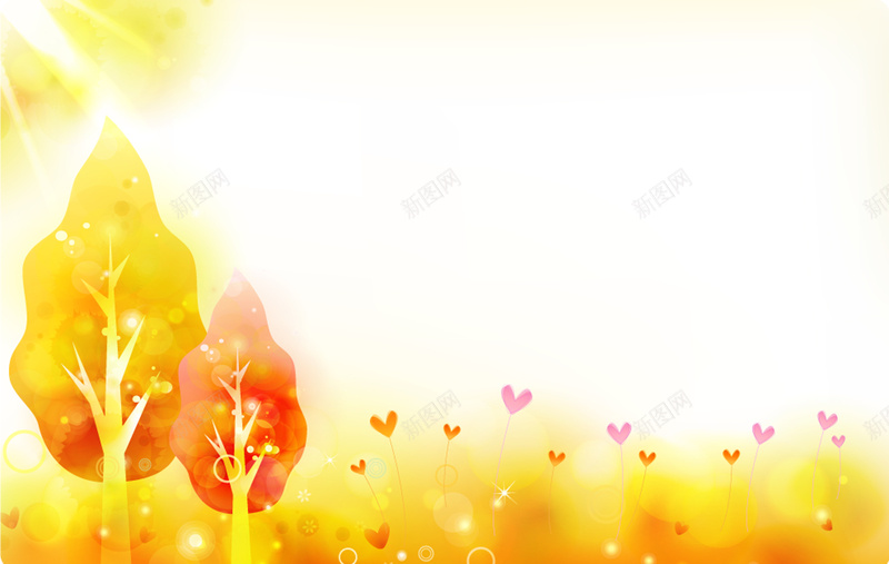 黄色手绘树木背景jpg设计背景_新图网 https://ixintu.com 手绘 树木 花草 草地 黄色 秋天 白色 卡通 童趣