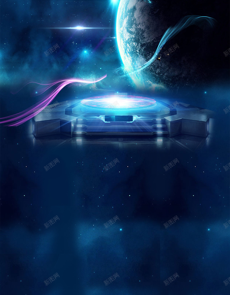 梦幻星球促销H5背景jpg设计背景_新图网 https://ixintu.com 促销 数码 星球 梦幻 科技 H5 蓝色 酷炫 h5 科技感 科技风 高科技 浪漫
