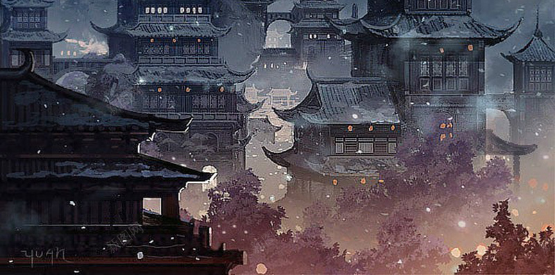卡通H5背景素材jpg设计背景_新图网 https://ixintu.com 星星 夜空 战斗 建筑 黑色 卡通素材 卡通 童趣 手绘
