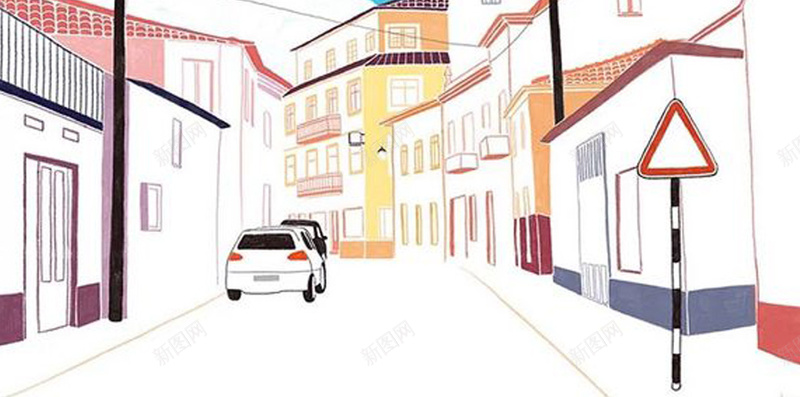 蓝色手绘城市APP手机端H5背景jpg设计背景_新图网 https://ixintu.com 公路 城市 建筑 手绘 蓝色 APP手机端 H5背景 城市背景 手机背景