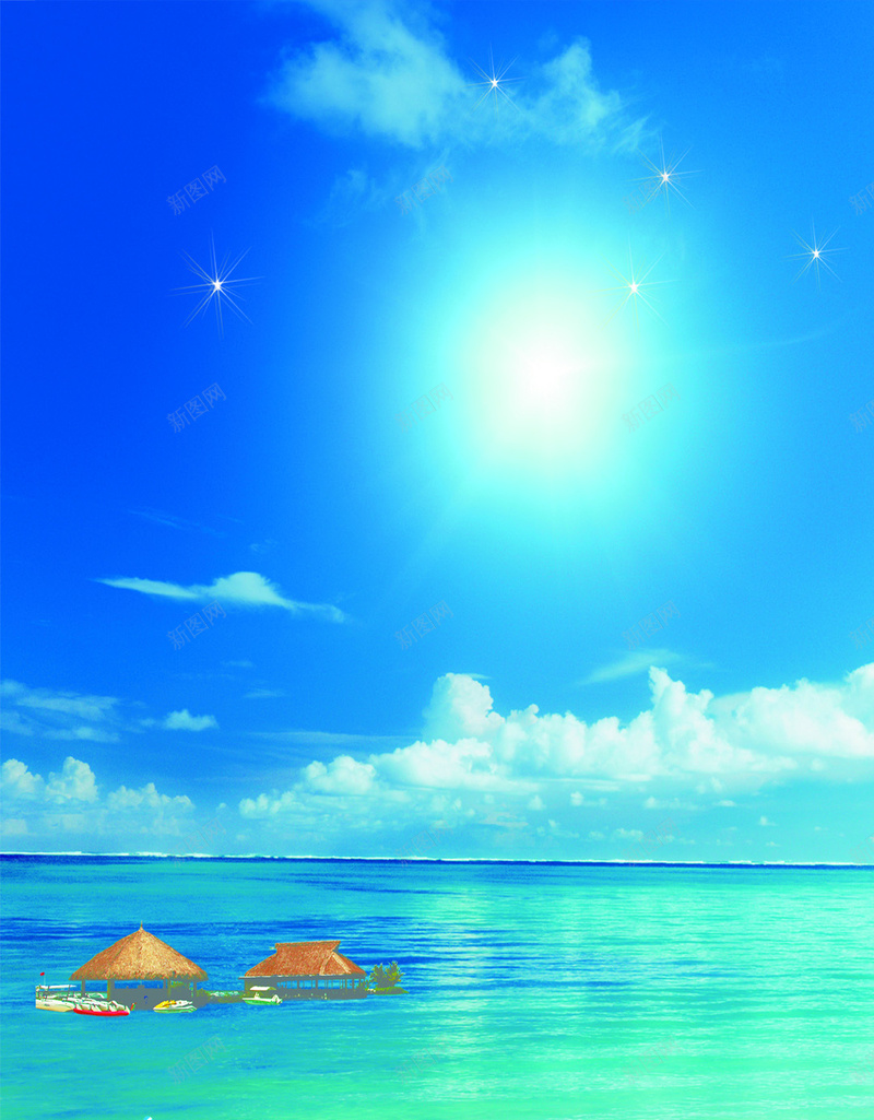 蓝色海洋沙滩背景psd设计背景_新图网 https://ixintu.com 沙滩 海洋 白云 蓝色 阳光 海星 贝壳 球 椅子 H5 h5 浪漫 梦幻