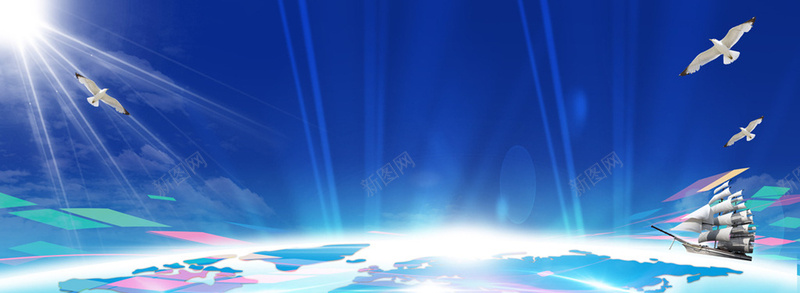 高端蓝色会议背景jpg设计背景_新图网 https://ixintu.com 互联网 会议 电子 蓝色 高端 海燕 帆船 地球 行业 背景
