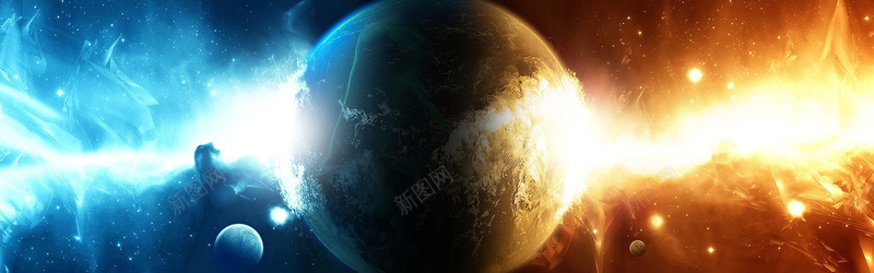 火焰深色蓝背景jpg设计背景_新图网 https://ixintu.com 月球 蓝色 海报banner 科技 科幻 商务