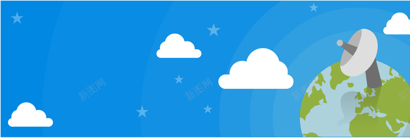 卡通太空banner矢量背景eps设计背景_新图网 https://ixintu.com anner 卡通 太空 白云 矢量 banner 星星 蓝色 渐变 海报banner 童趣 手绘