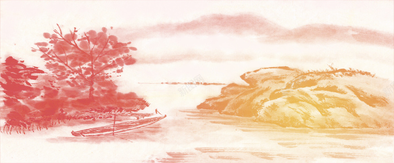 古典风景画海报psd设计背景_新图网 https://ixintu.com 古典 山水 海报 背景 风景 海报banner 中国风