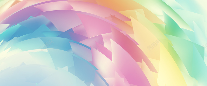 炫彩彩虹banner背景jpg设计背景_新图网 https://ixintu.com 炫彩背景 简约背景 海报banner 扁平 渐变 几何