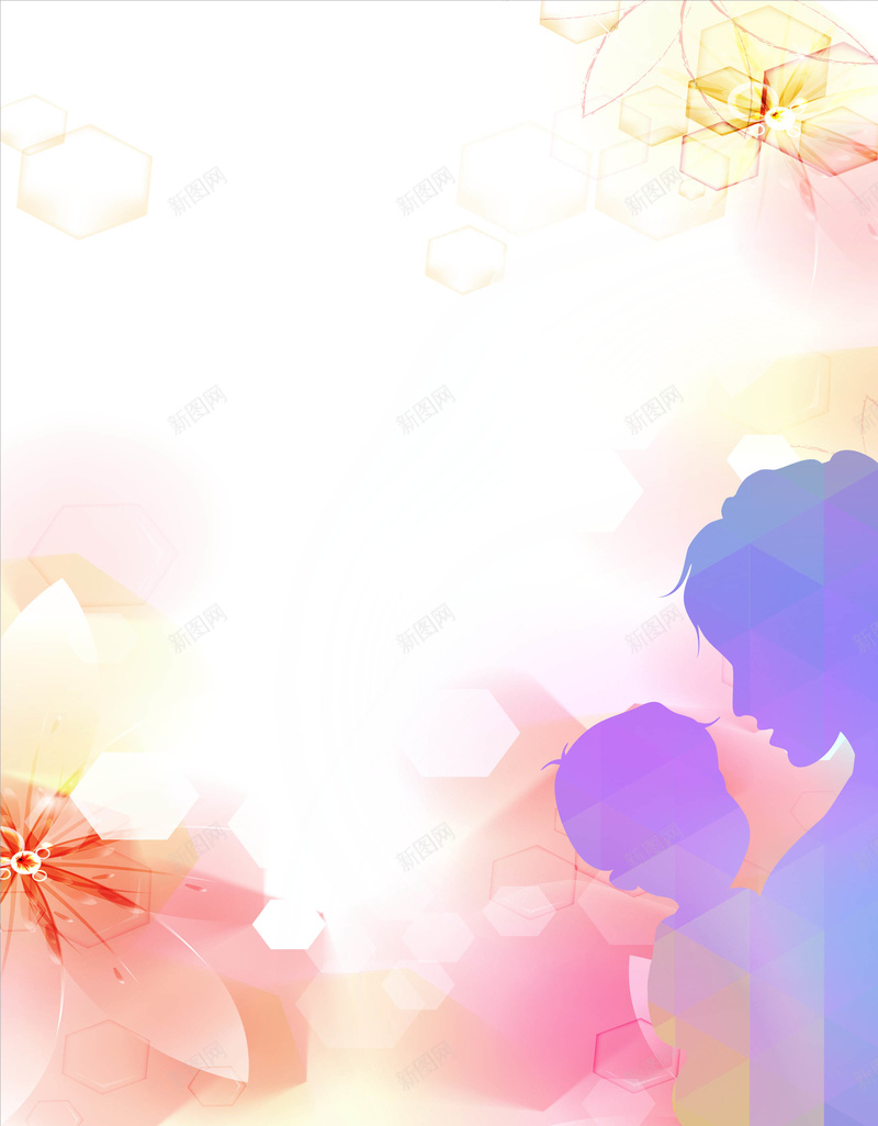 母子温馨背景素材psd设计背景_新图网 https://ixintu.com 促销 广告 温馨 素材 紫色 背景 免费 PSD 海报