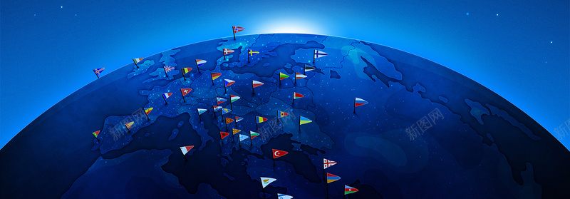动漫地球小旗背景bannerjpg设计背景_新图网 https://ixintu.com 动漫 地球 小旗 背景 banner 海报banner 其他