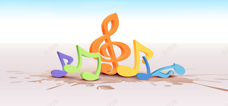 彩色卡通音符背景jpg设计背景_新图网 https://ixintu.com 海报banner 卡通音符 卡通 彩色 背景 童趣 手绘