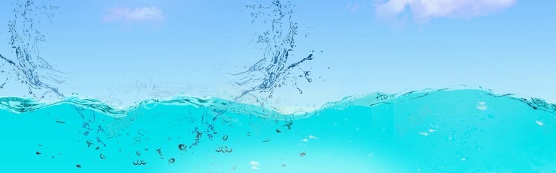 海鲜产品促销海报psd设计背景_新图网 https://ixintu.com 海报banner 文艺 水花 白云 蓝色 小清新 简约