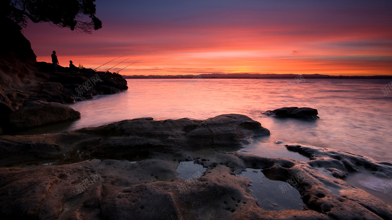 傍晚晚霞海洋海岸jpg设计背景_新图网 https://ixintu.com 海岸 晚霞 傍晚美景 海边