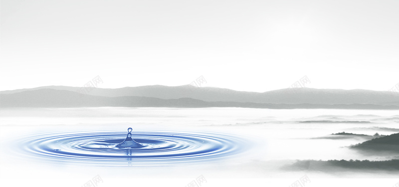 滴水之源背景psd设计背景_新图网 https://ixintu.com 海报banner 古典 山水 滴水之源