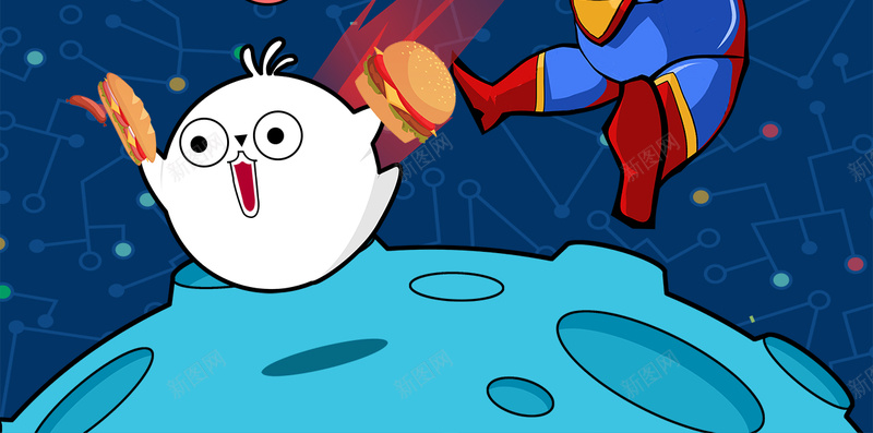 创意健身减肥超人H5背景psd设计背景_新图网 https://ixintu.com 健身 减肥 创意 蓝色 超人 H5背景 星星 星球 飞船 美食 地球 扁平 消灭脂肪
