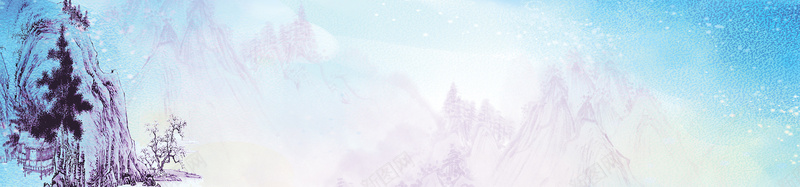 清明节阴雨景色水墨bannerpsd设计背景_新图网 https://ixintu.com 清明节 宣传 广告 背景 节日 柳枝 大山 雾气 雨天 水墨 天空 树木