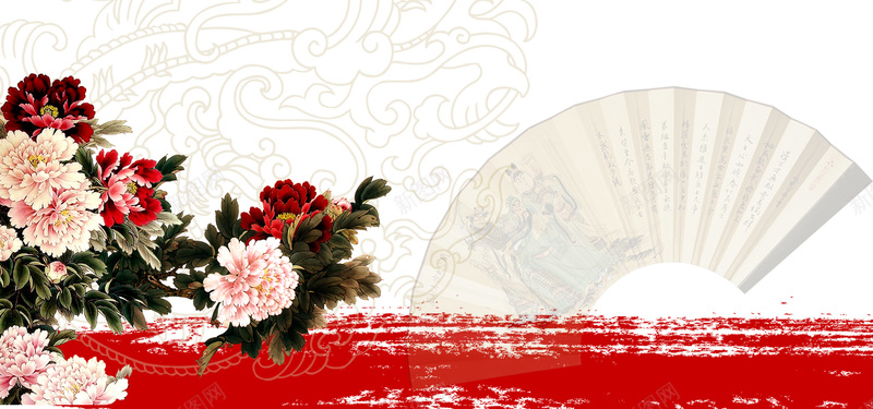 中国风水墨画牡丹扇子花纹背景bannerjpg设计背景_新图网 https://ixintu.com 中国风 水墨 画 牡丹 扇子 花纹 背景 banner 海报banner