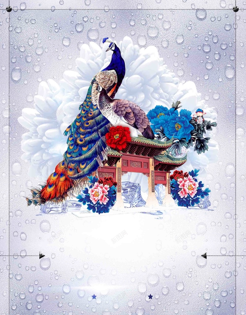 手绘精美中国风古典建筑海报背景模板psd设计背景_新图网 https://ixintu.com 古典建筑 中国风 手绘 海报 精美 背景模板 房地产 开盘 抢购